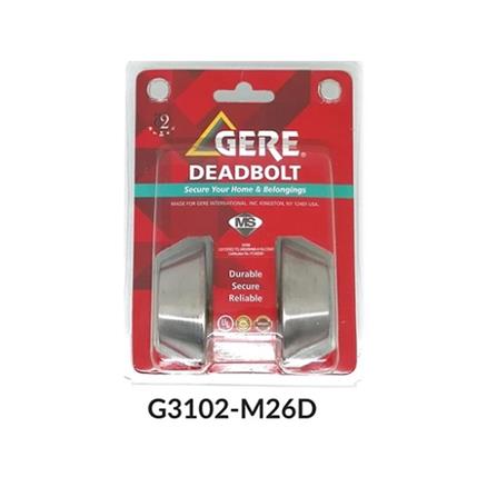 GERE DOUBLE DEADBOLT G3102-M26D SATIN CHROME