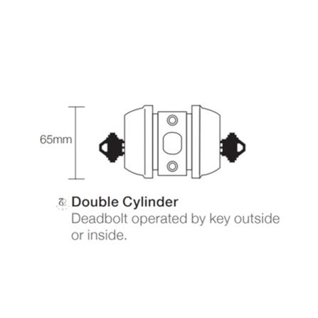 GERE DOUBLE DEADBOLT G3102-M11 ANTIQUE COPPER