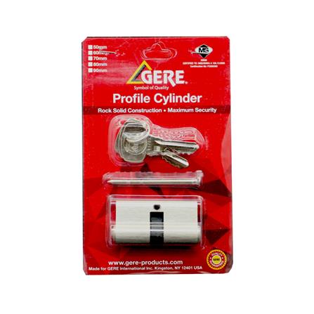 GERE PROFILE CYLINDER GC700D-M26D 70MM SATIN CHROME