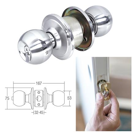 ST.GUCHI ENTRANCE KNOB C-36200 STAINLESS STEEL POLISHED