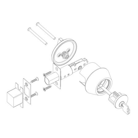 ST.GUCHI DOUBLE DEADBOLT D-292 ANTIQUE COPPER