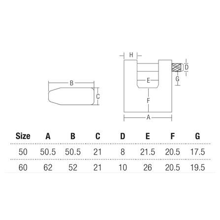 ST. GUCHI KEYED ALIKE PADLOCK SET PL300-603 60MM CHROME 3 EACH