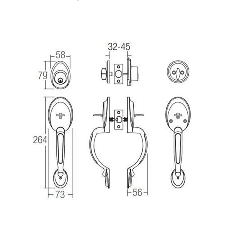 ST.GUCHI HANDLE GRIP SET SGZH 380 ANTIQUE COPPER