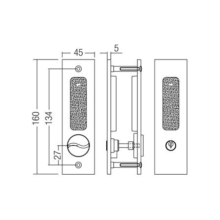 ST.GUCHI SLIDING DOOR LOCK SL0080 STAINLESS STEEL