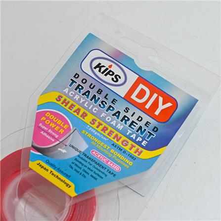 KIPS DOUBLE-SIDED ACRYLIC FOAM TAPE 18MMX1.2M