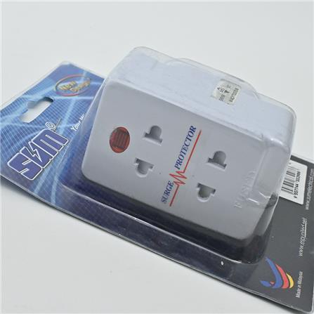 2PIN 4WAY ADAPTOR WITH NEON + SURGE S740N-BP NESLY