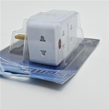 2PIN 4WAY ADAPTOR WITH NEON + SURGE S740N-BP NESLY