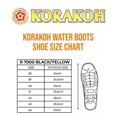 RUBBER BOOTS KORAKOH YELLOW #42