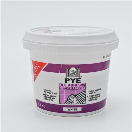 PYE ACRYLIC TILE ADHESIVE 0.5 KG WHITE
