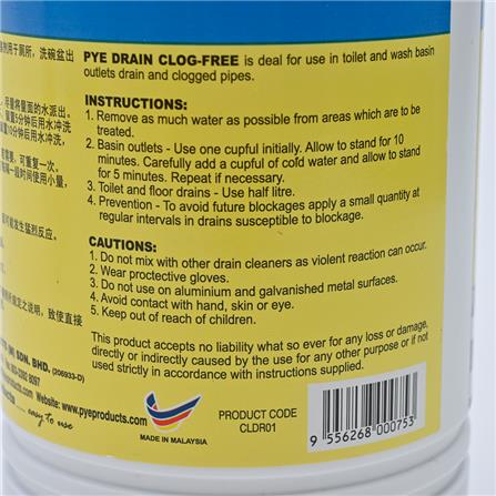 PYEDRAIN CLOG-FREE 500ML