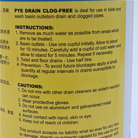 PYEDRAIN CLOG-FREE 1L