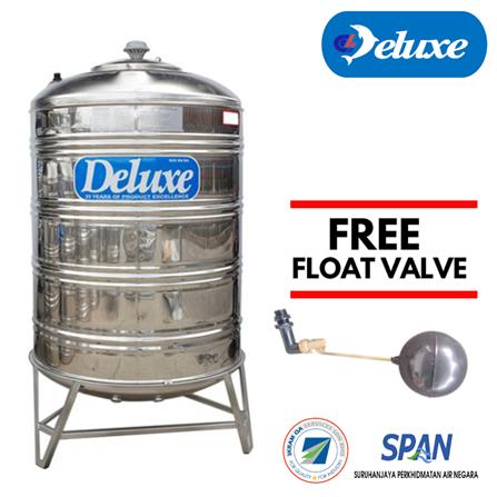 DELUXE STAINLESS STEEL WATER TANK VERTICAL WITH STAND ROUND BOTTOM CL25K 1,000L