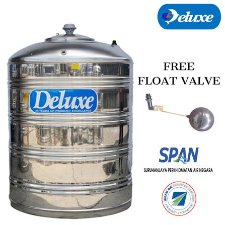 DELUXE STAINLESS STEEL WATER TANK VERTICAL WITHIOUT STAND FLAT BOTTOM CL25F 1,000L