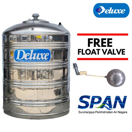 DELUXE STAINLESS STEEL WATER TANK VERTICAL WITHIOUT STAND FLAT BOTTOM CL30F 1,250L