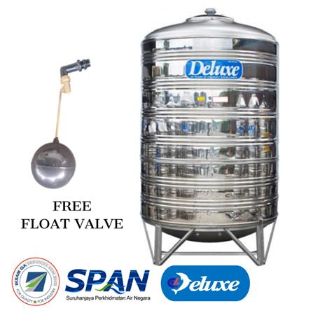 DELUXE STAINLESS STEEL WATER TANK VERTICAL WITH STAND ROUND BOTTOM CL100K 5,000L