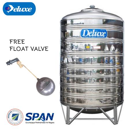DELUXE STAINLESS STEEL WATER TANK VERTICAL WITH STAND ROUND BOTTOM CL220K 10,000L