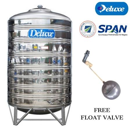 DELUXE STAINLESS STEEL WATER TANK VERTICAL WITH STAND ROUND BOTTOM CL330K 15,000L
