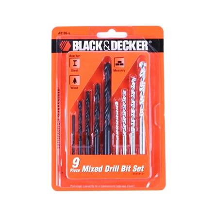 BLACK & DECKER CONCRETE DRILL BIT A8106 9PCS/4 SET