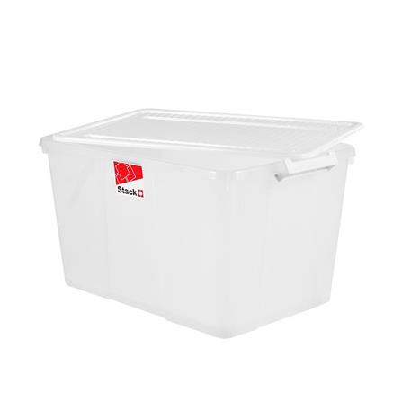 STORAGE BOX WITH WHEELS STACKO 2556 66L WHITE