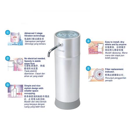 COWAY COUNTERTOP WATER FILTER P-07IU