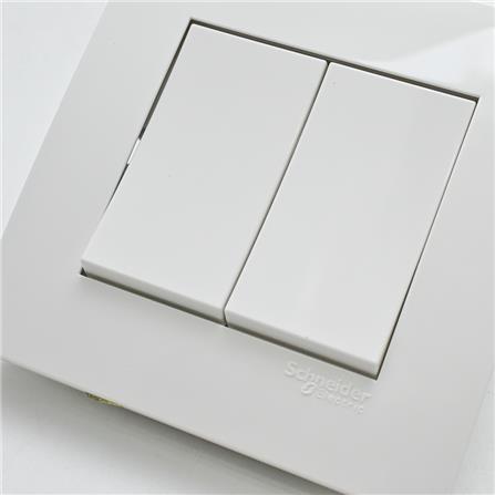 VIVACE 10A 250V 2 GANG BELL PRESS SWITCH SCHNEIDER