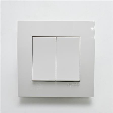 VIVACE 10A 250V 2 GANG BELL PRESS SWITCH SCHNEIDER