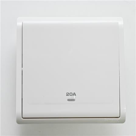 SCHNEIDER PIENO 20A 1 GANG DOUBLE POLE  SWITCH WHITE