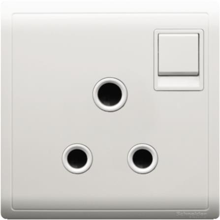 SCHNEIDER PIENO 15A 1 GANG 3 ROUND PIN SWITCH SOCKETS E8215 15C WHITE G11