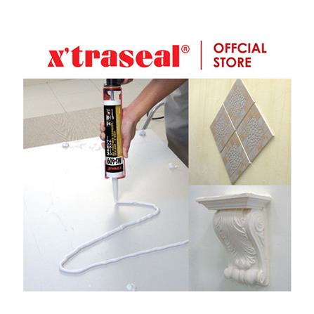 X'TRASEAL POLYMER ADHESIVE SEALANT X'GRIP 290ML MS609 WHITE