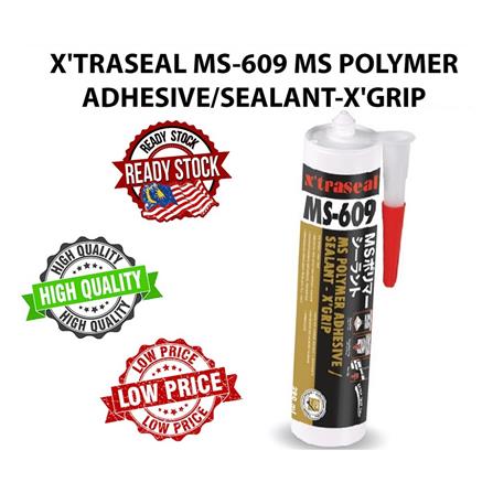 X'TRASEAL POLYMER ADHESIVE SEALANT X'GRIP 290ML MS609 WHITE