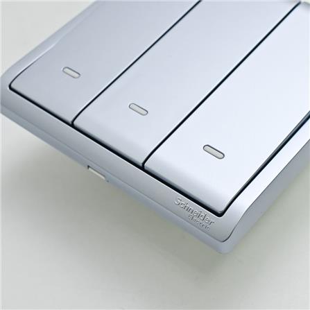 PIENO 3 GANG 2 WAY SWITCH SCHNEIDERS E8233L2F LAVENDER SILVER.