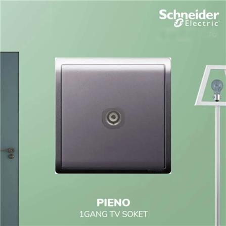 SCHNEIDER PIENO 1 GANG TV SOCKET TV/AUDIO SOCKET E8231TV LAVENDER SILVER G11