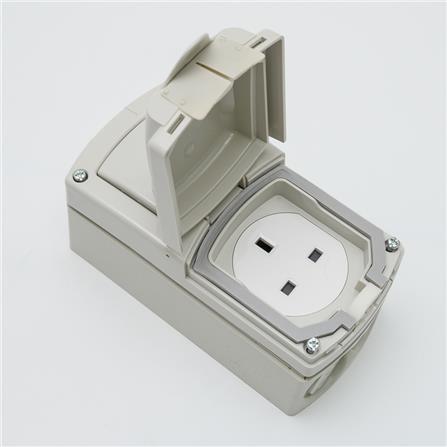 SCHNEIDER KAVACHA 13A 1 POLE SWITCHED SOCKET CSC313 GREY