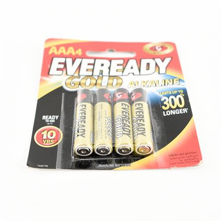 EVEREADY GOLD ALKALINE AAA BATTERY A92BP3+1M 4S
