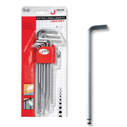 JETECH HEX KEY BALL POINT EXTRA LONG 9PCS/SET BL-C9I (MM)