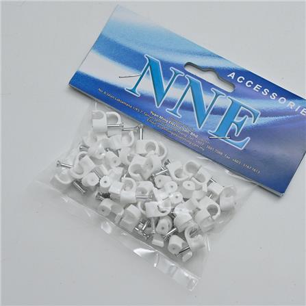 MASTAR CABLE CLIP 6MM 50PCS WHITE