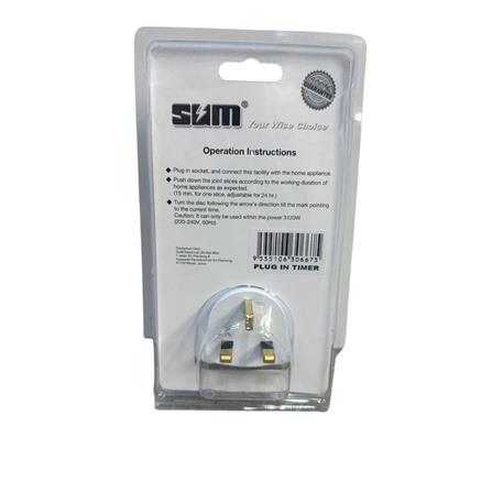 SUM PLUG-IN SOCKET PROGRAMME TIMER 24HOURS WHITE