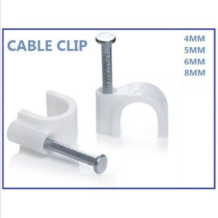 MASTAR CABLE CLIPS  8MM 50PCS WHITE