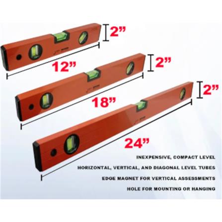 JETECH LEVEL ALUMINIUM STANDARD SPIRIT 24" LVS600