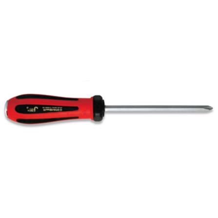 JE TECH GO THRU  SOFTGRIP SCREWDRIVER 8" (+)