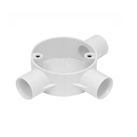 PVC CONDUIT 3 WAY BOX (TEE BOX ) 25MM MASTAR WHITE