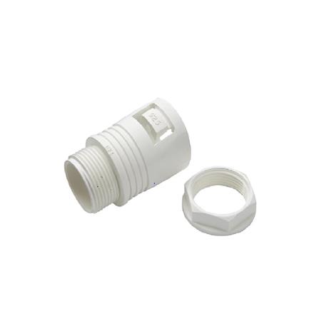 FLEXIBLE ADAPTOR - SCREW TYPE 25MM WHITE