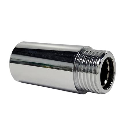 ANA CHROME PLATED FEMALE MALE BRASS SOCKET 1105-450 (50MM HEIGHT) SILVER