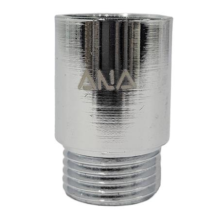 ANA CHROME PLATED FEMALE MALE BRASS SOCKET 1105-425 (25MM HEIGHT) SILVER