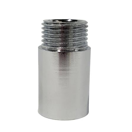 ANA CHROME PLATED FEMALE MALE BRASS SOCKET 1105-440 (40MM HEIGHT) SILVER
