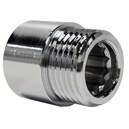 ANA CHROME PLATED FEMALE MALE BRASS SOCKET 1105-415 (15MM HEIGHT) SILVER