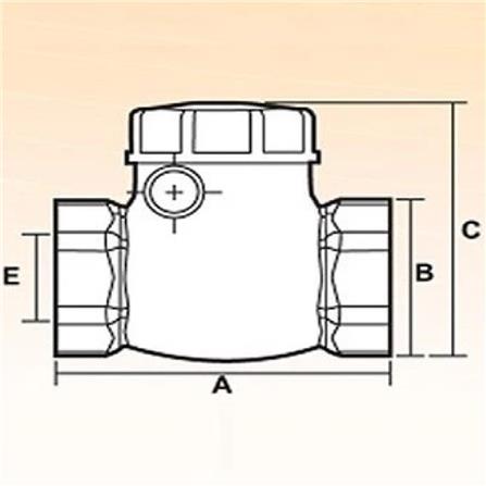 ANA SWING BRASS CHECK VALVE 1177-1-1/2"