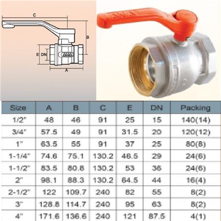 ANA ALUMINIUM BALL VALVE FULL BORE 1140-2''