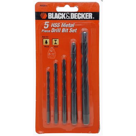 BLACK & DECKER METAL DRILL BIT 5EA/SET