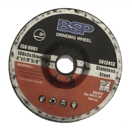 BSP GRINDING DISC 100x3x16 MM STEEL BAG80S